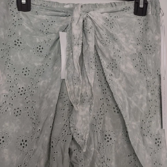 Young Fabulous & Broke Mint Eyelet Wide Leg Pants - Picture 5 of 12